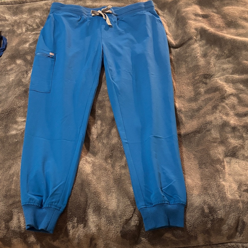 Royal Blue jogger scrub pants